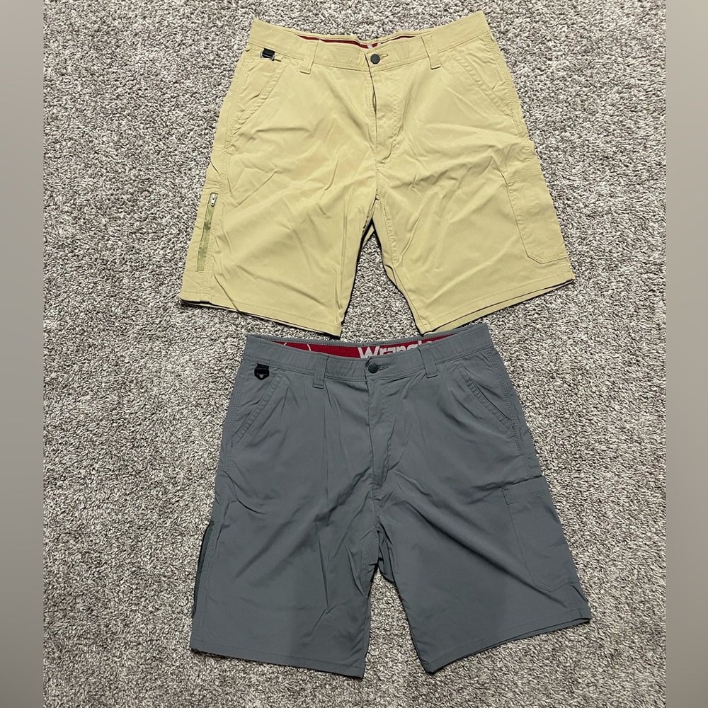 Wrangler ATG Shorts Gray and Tan Lot